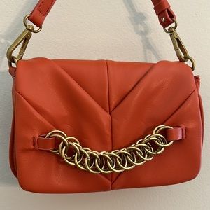 🆕Zara Mini Burnt Orange Faux Leather Crossbody